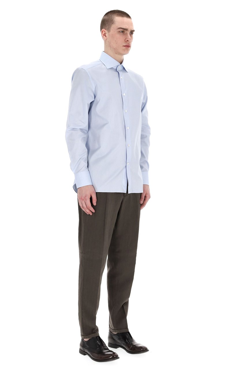 Zegna Trofeo Knitted Cotton Shirt Wit