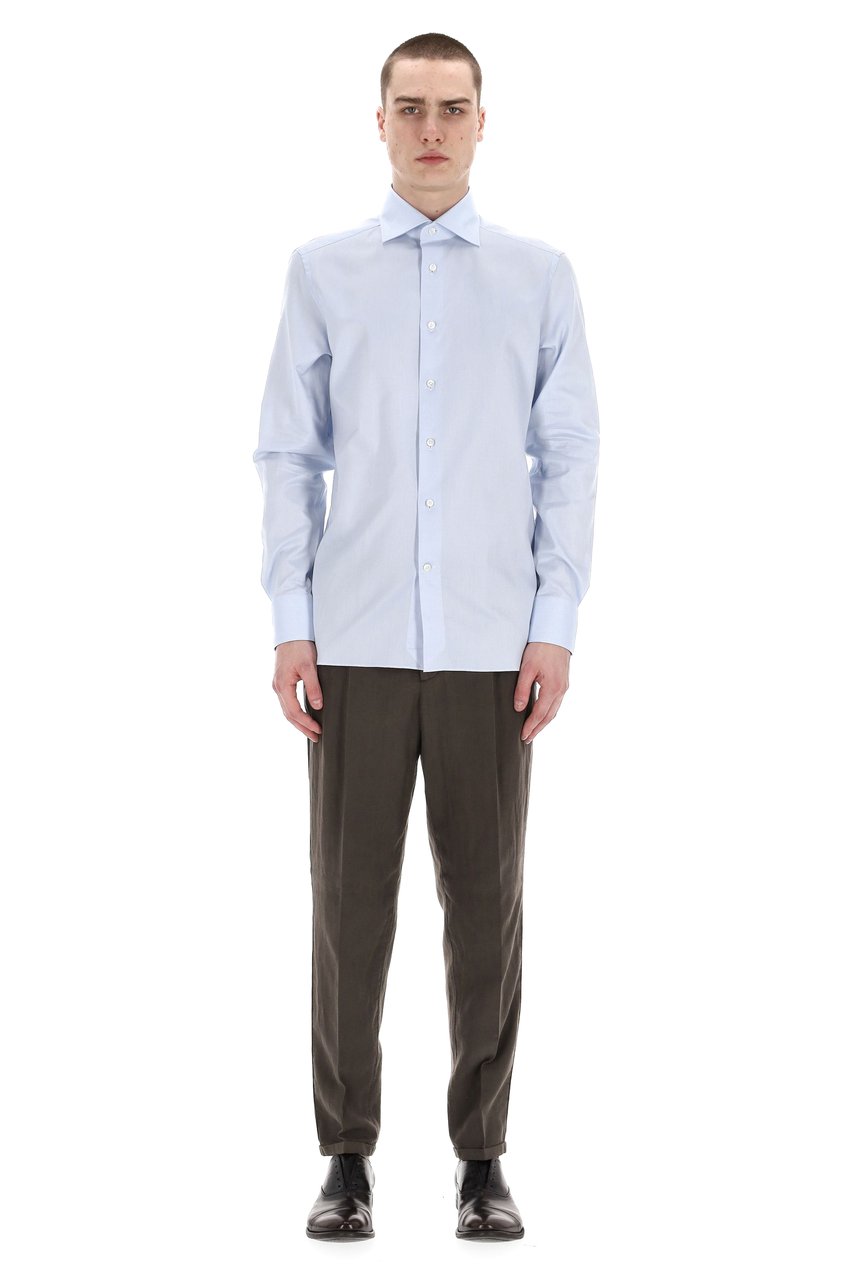 Zegna Trofeo Knitted Cotton Shirt Wit