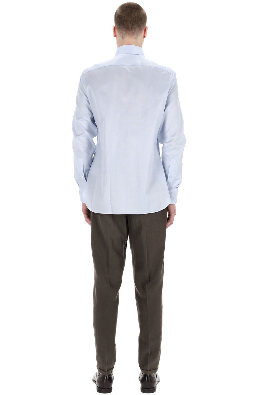 Zegna Trofeo Knitted Cotton Shirt Wit