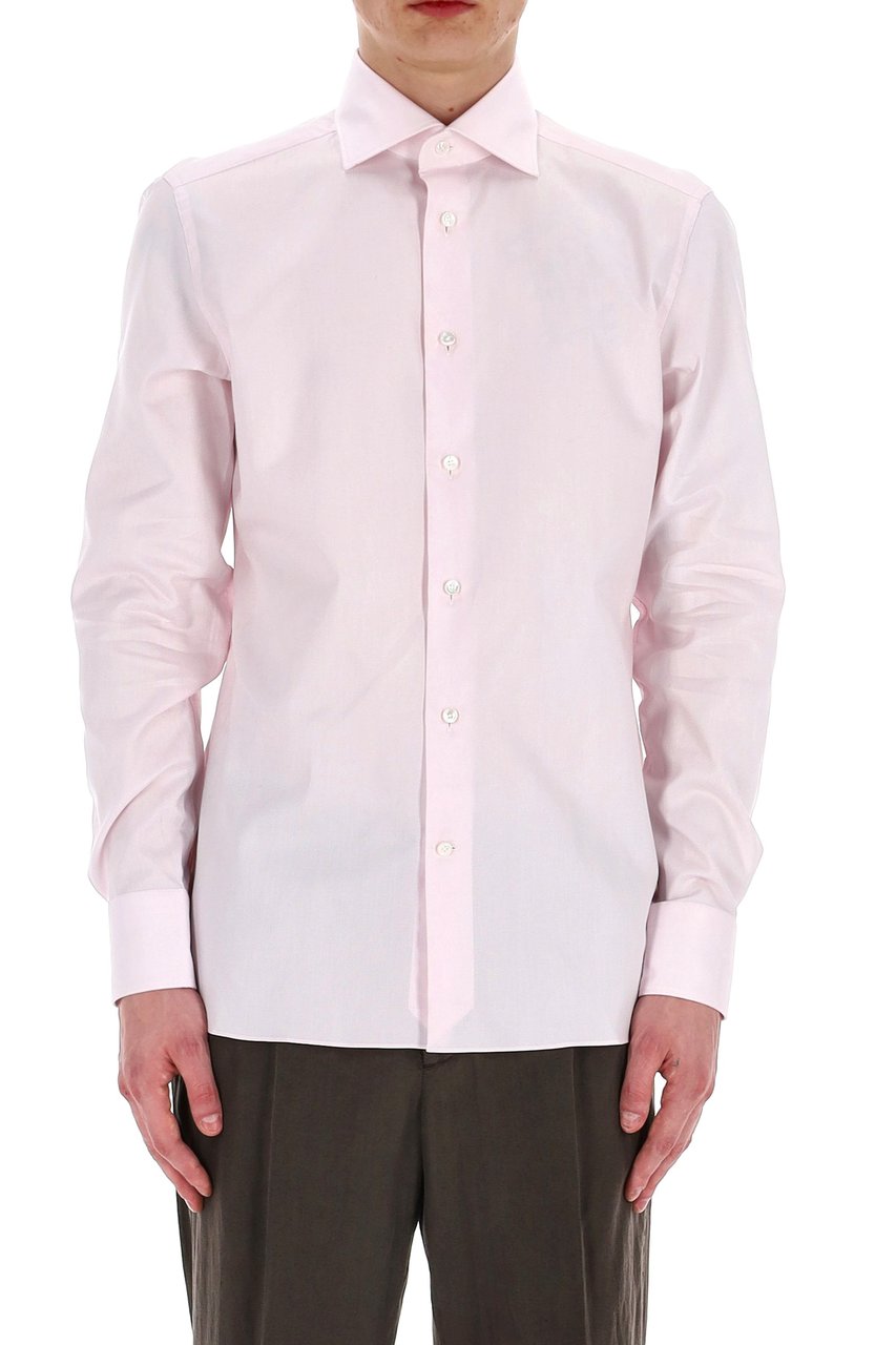 Zegna Trofeo Knitted Cotton Shirt Paars