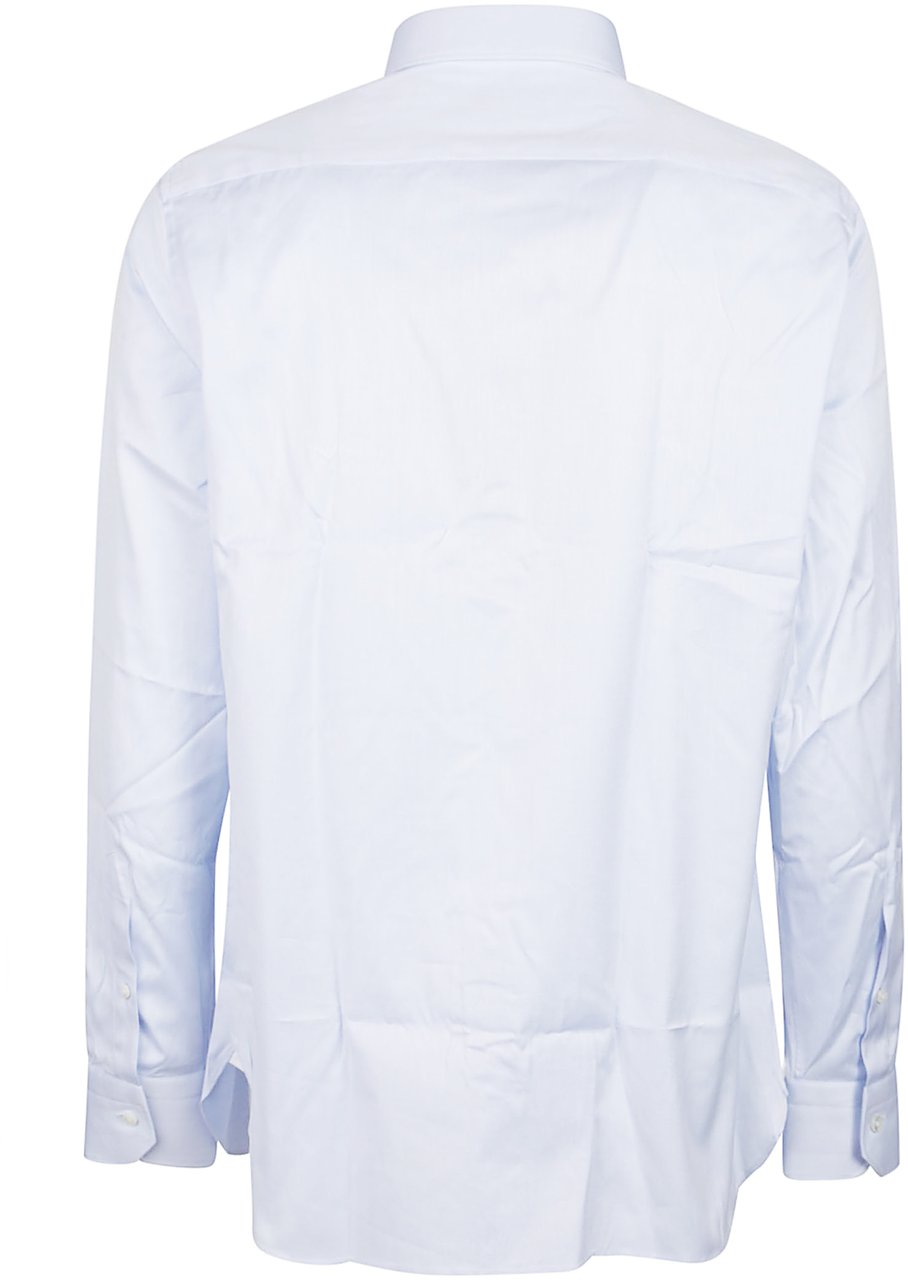 Zegna Lux Tailoring Long Sleeve Shirt Blue Blauw