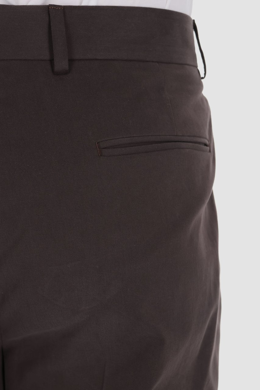 Zegna Cashco Cotton-Cashmere Trousers Zwart