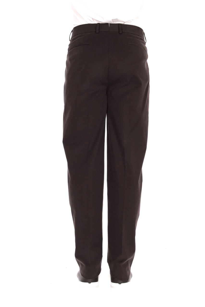 Zegna Cashco Cotton-Cashmere Trousers Zwart