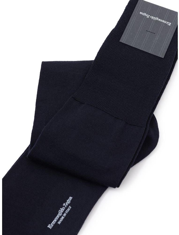 Zegna ZEGNA Blue Wool Socks Blauw