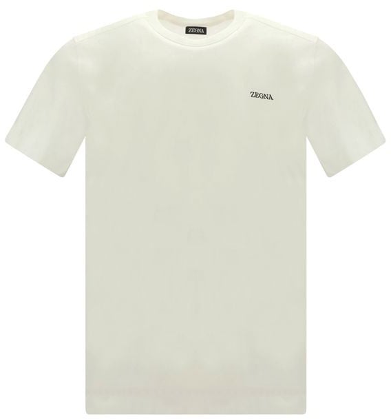 ZEGNA White Cotton T-Shirt Wit