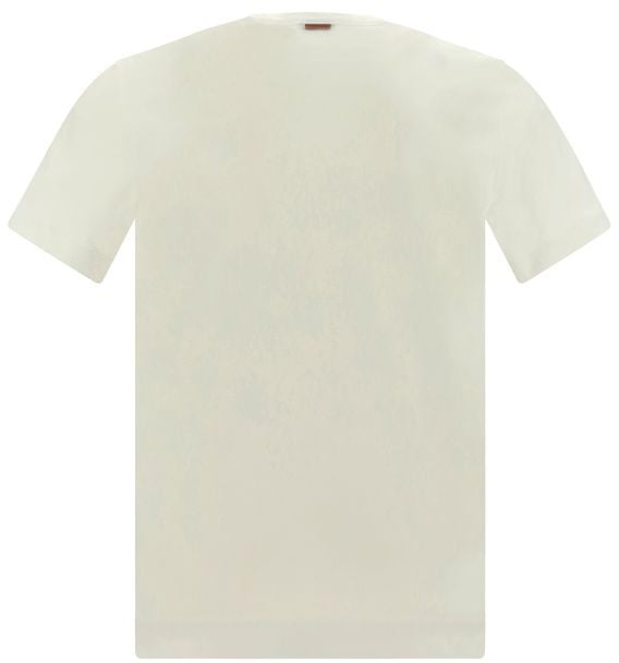 ZEGNA White Cotton T-Shirt Wit