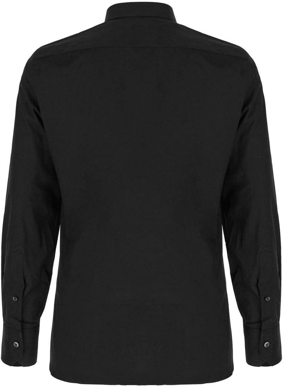 Zegna Zegna Black cotton shirt Zwart