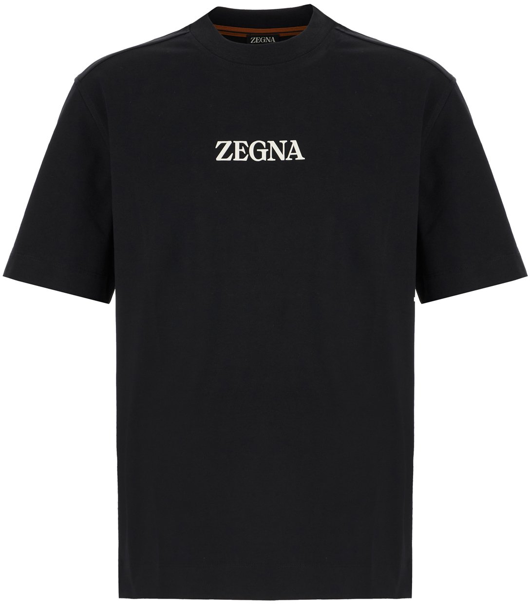 Zegna Zegna Black cotton t-shirt Zwart
