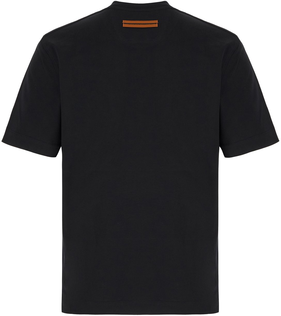 Zegna Zegna Black cotton t-shirt Zwart
