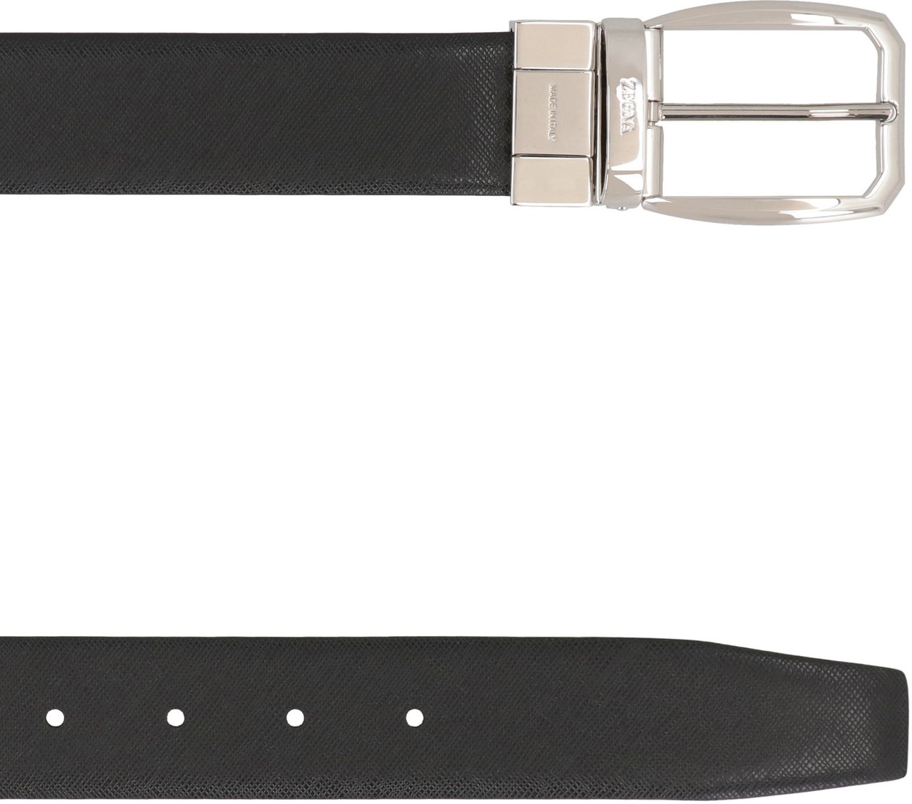 Zegna Reversible leather belt Zwart