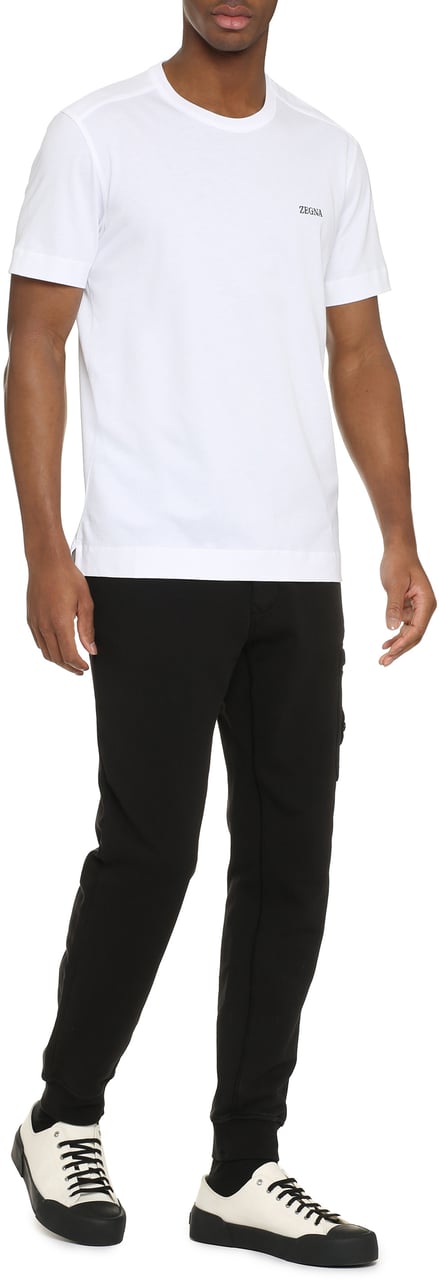 Zegna Logo cotton t-shirt Wit