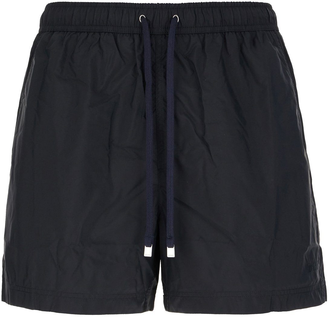 Zegna Midnight blue nylon swimming shorts Blauw