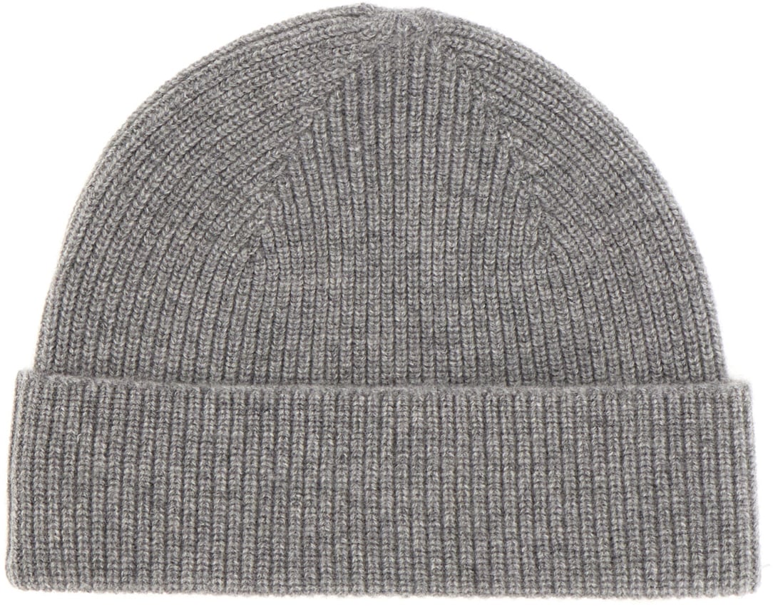 Zegna Zegna Grey cashmere beanie hat Zwart