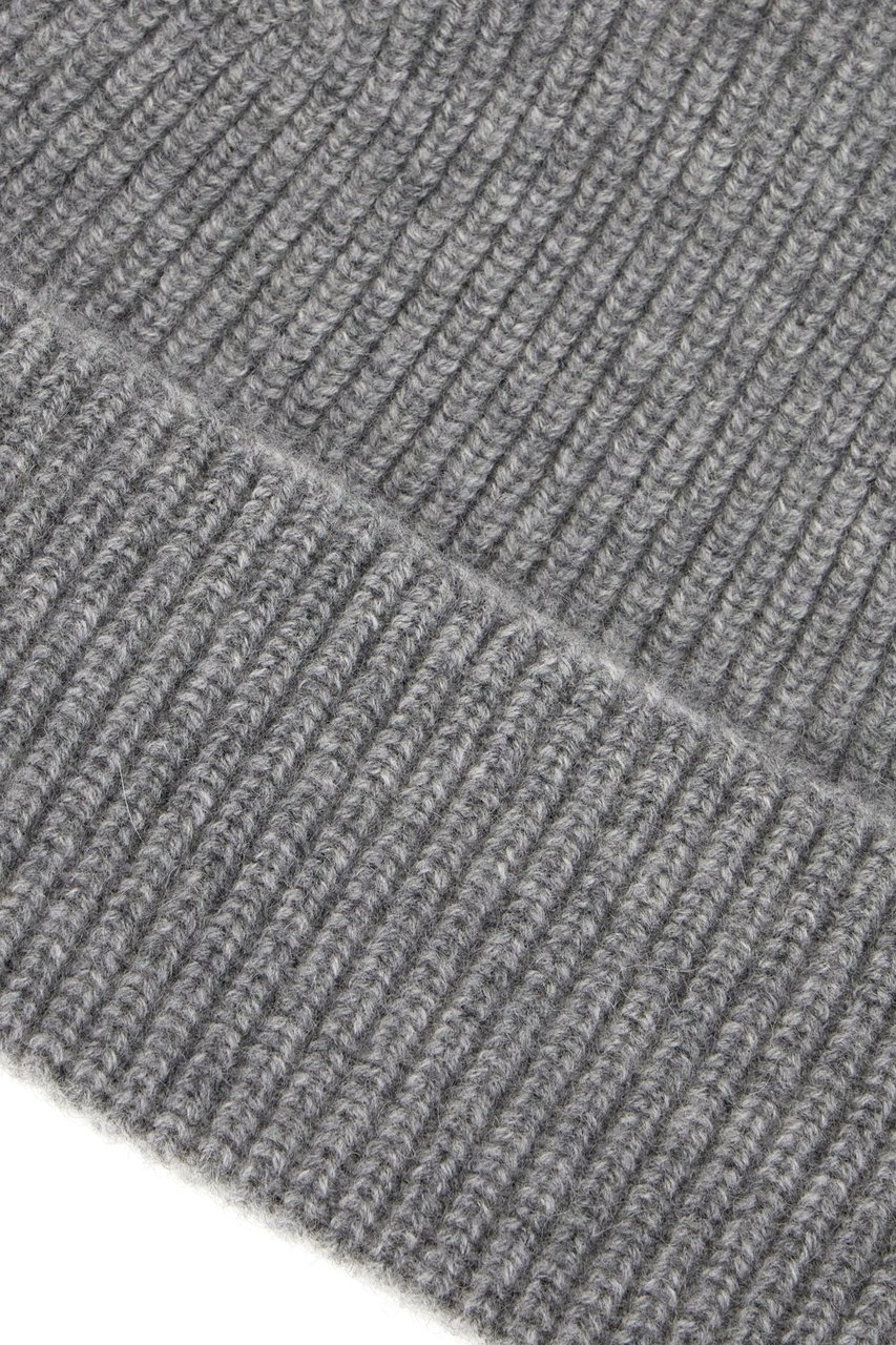 Zegna Zegna Grey cashmere beanie hat Zwart