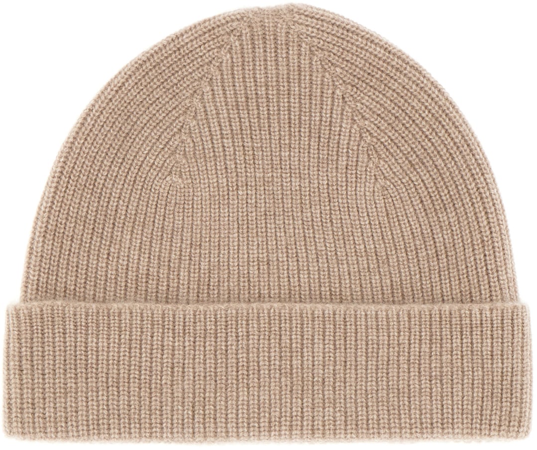 Zegna Zegna Cappuccino cashmere beanie hat Bruin