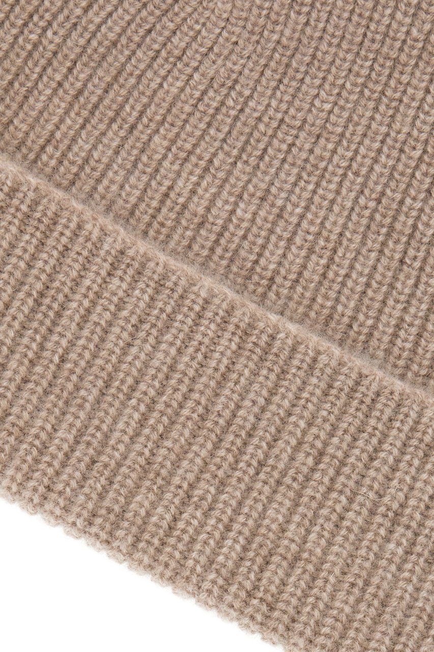 Zegna Zegna Cappuccino cashmere beanie hat Bruin