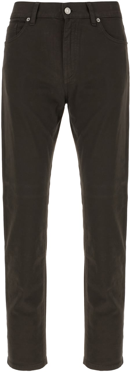 Zegna Zegna Dark brown stretch cotton jeans Bruin
