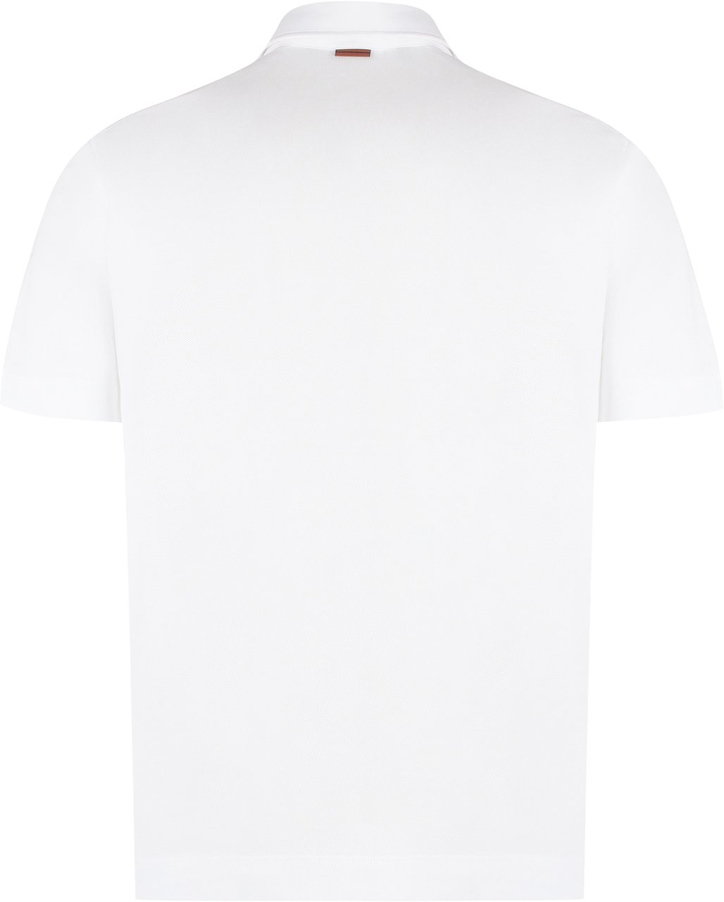 Zegna Short sleeve cotton pique polo shirt Wit