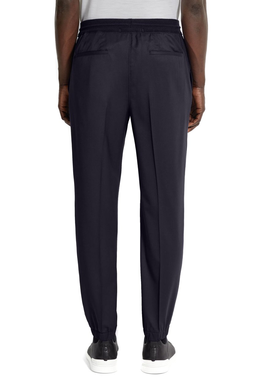 Zegna High Performance Wool Formal Pants Zwart