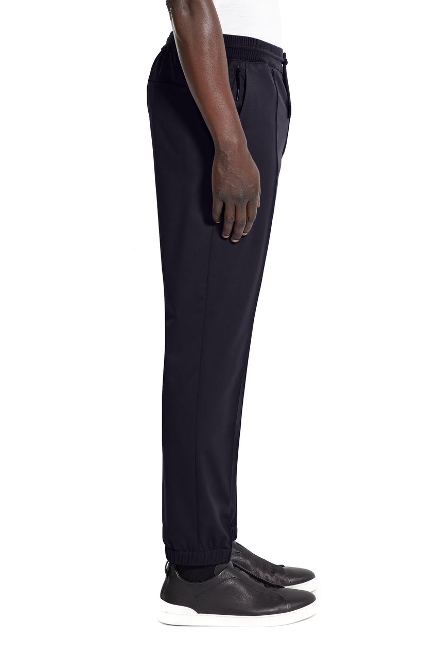 Zegna High Performance Wool Formal Pants Zwart