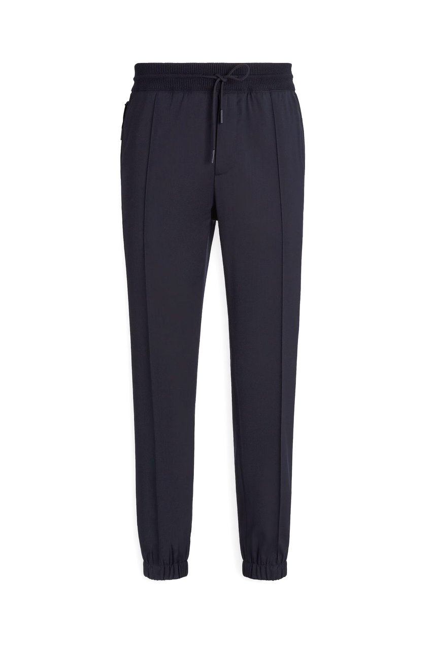 Zegna High Performance Wool Formal Pants Zwart