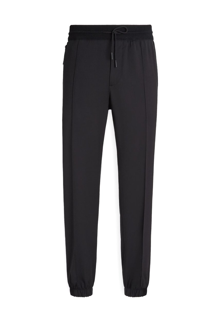 Zegna High Performance Wool Formal Pants Zwart