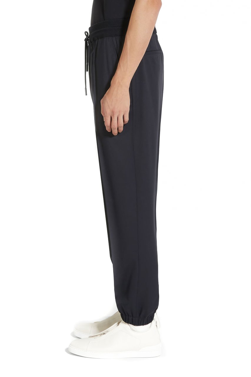 Zegna High Performance Wool Formal Pants Zwart