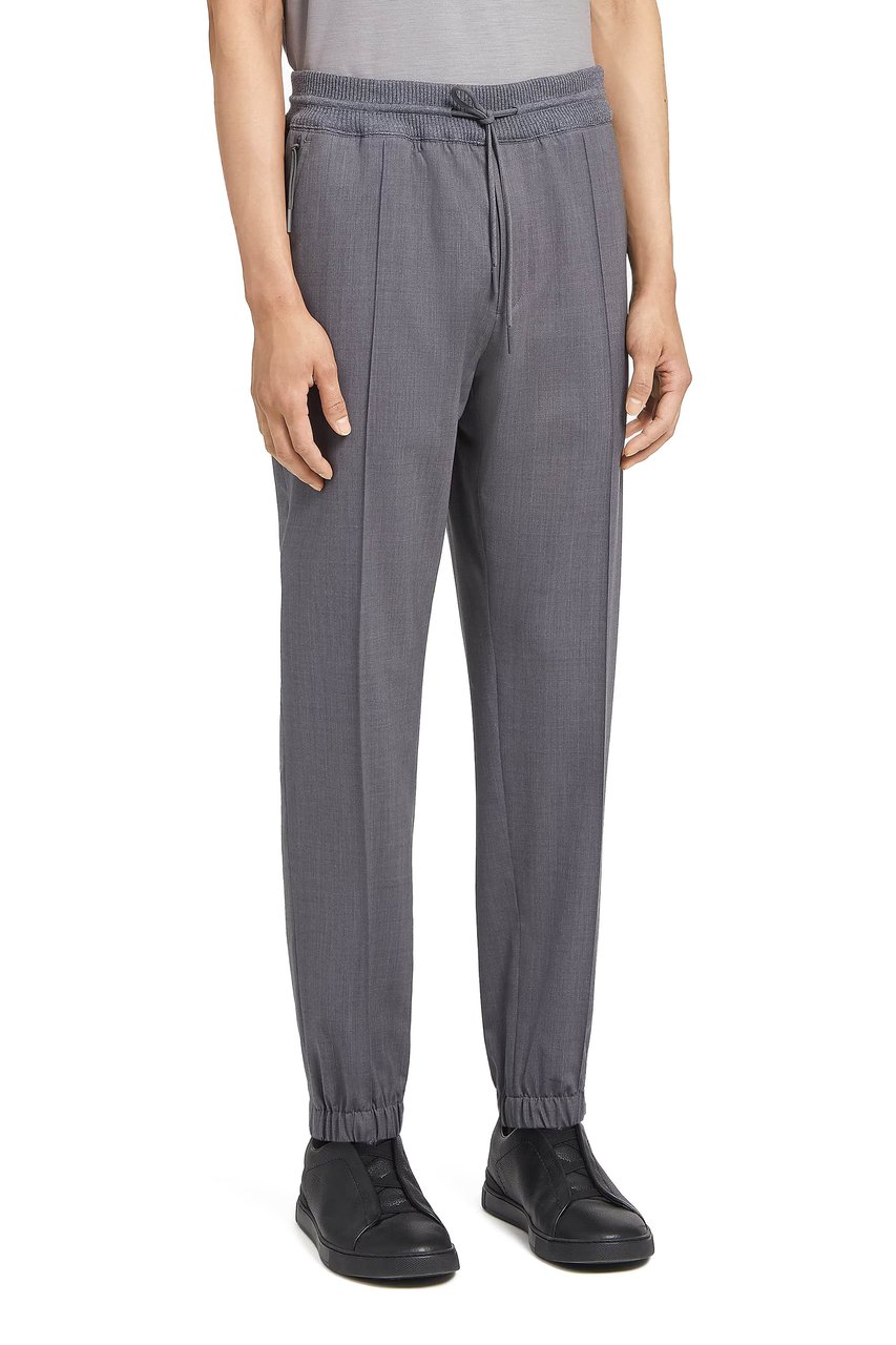 Zegna High Performance Wool Formal Pants Grijs