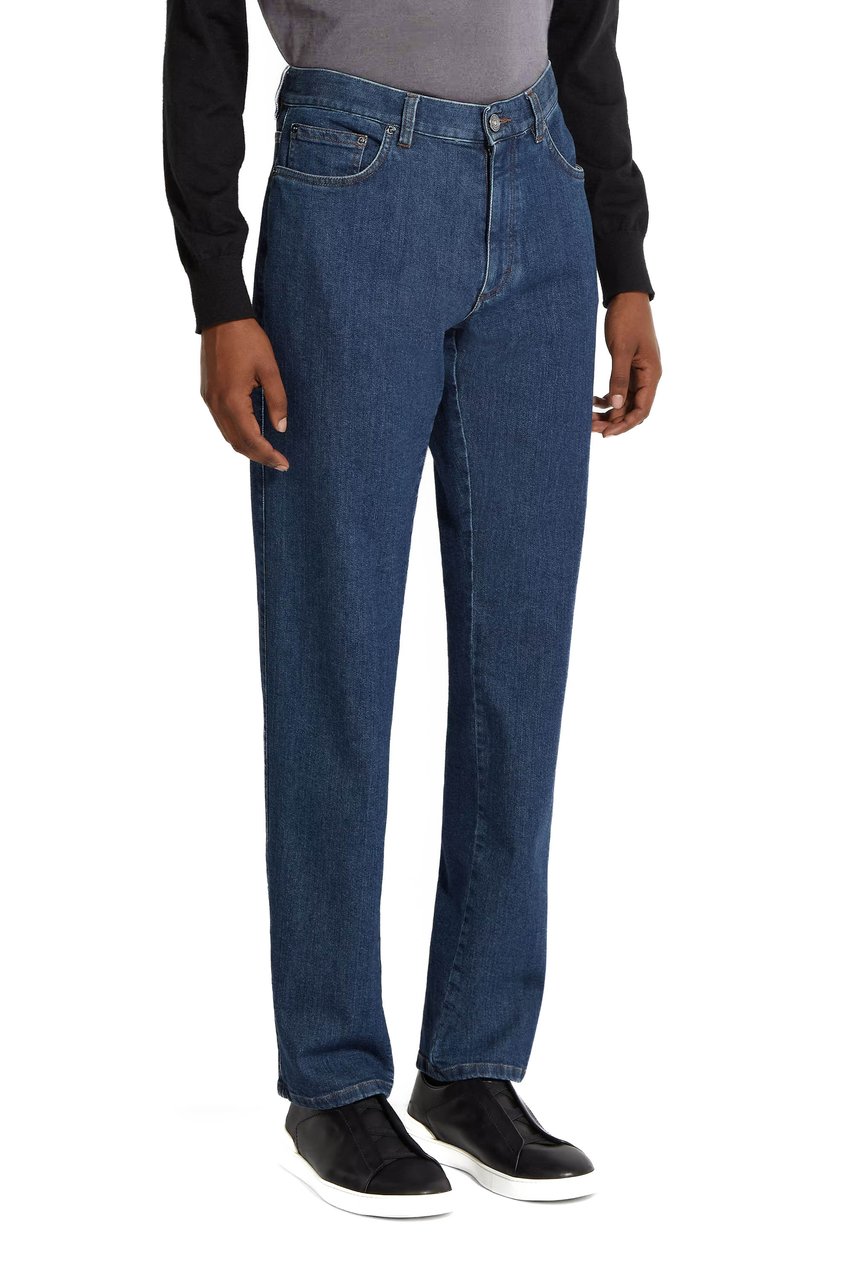 Zegna Roccia Stone Washed Jeans Zwart