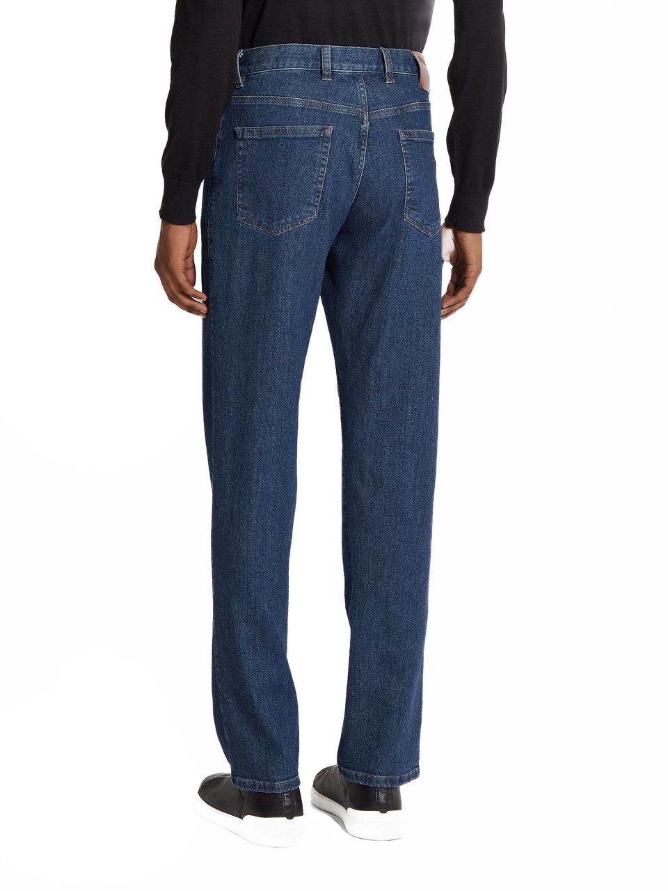 Zegna Roccia Stone Washed Jeans Zwart