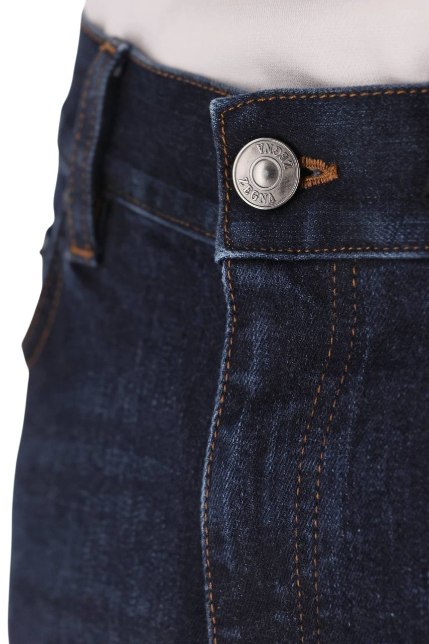 Zegna Straight-Leg Denim Jeans with Refined Indigo Finish Zwart