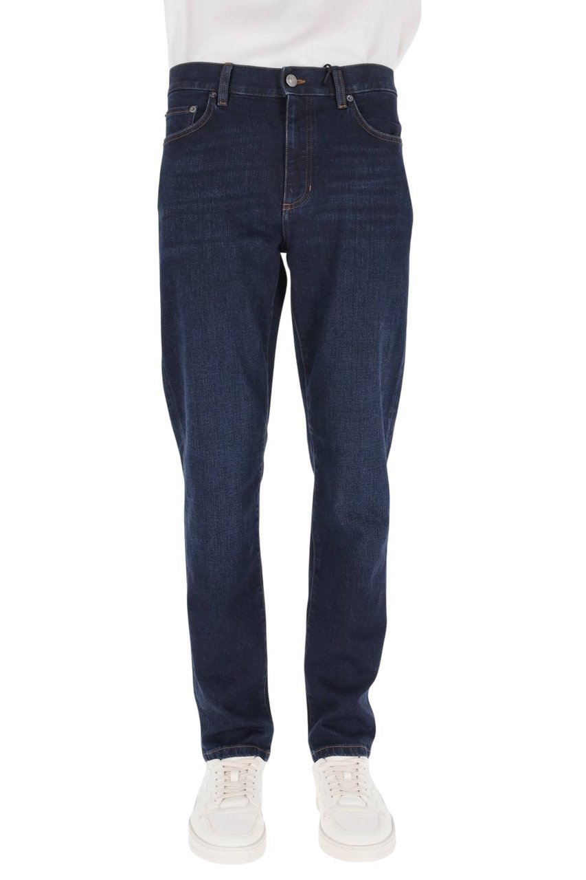 Zegna Straight-Leg Denim Jeans with Refined Indigo Finish Zwart