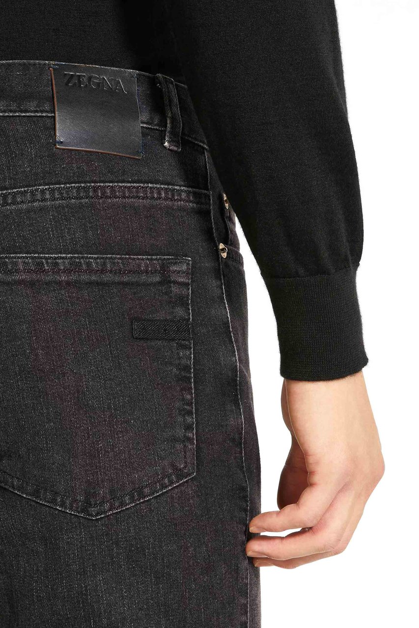 Zegna Roccia Grey Comfort Jeans Zwart
