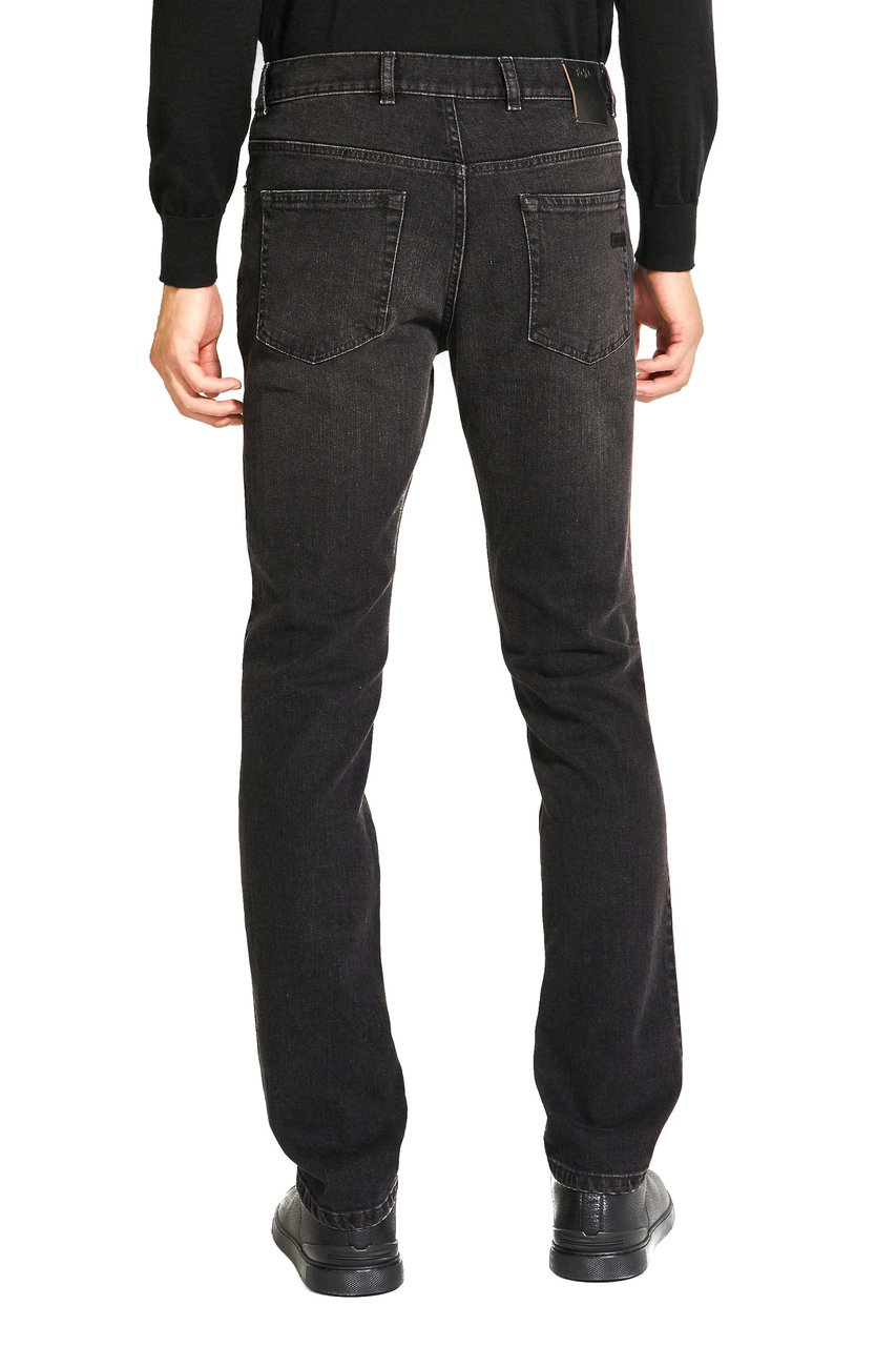 Zegna Roccia Grey Comfort Jeans Zwart