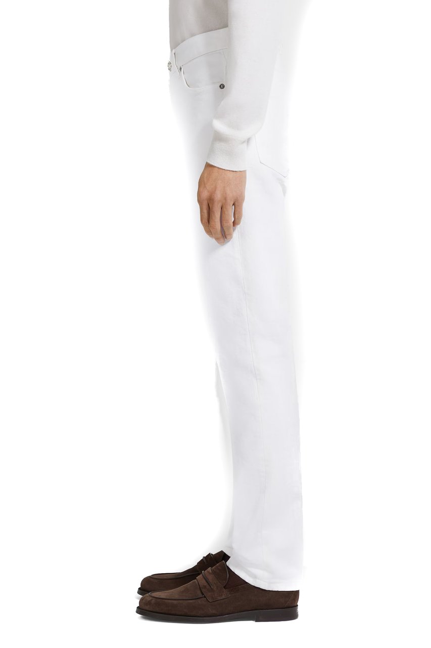 Zegna Roccia White Comfort Jeans Wit