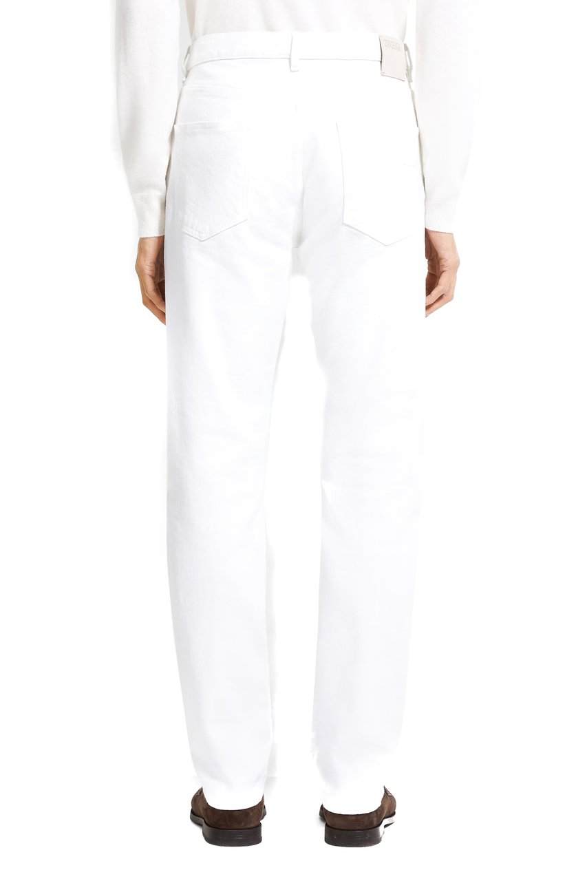 Zegna Roccia White Comfort Jeans Wit