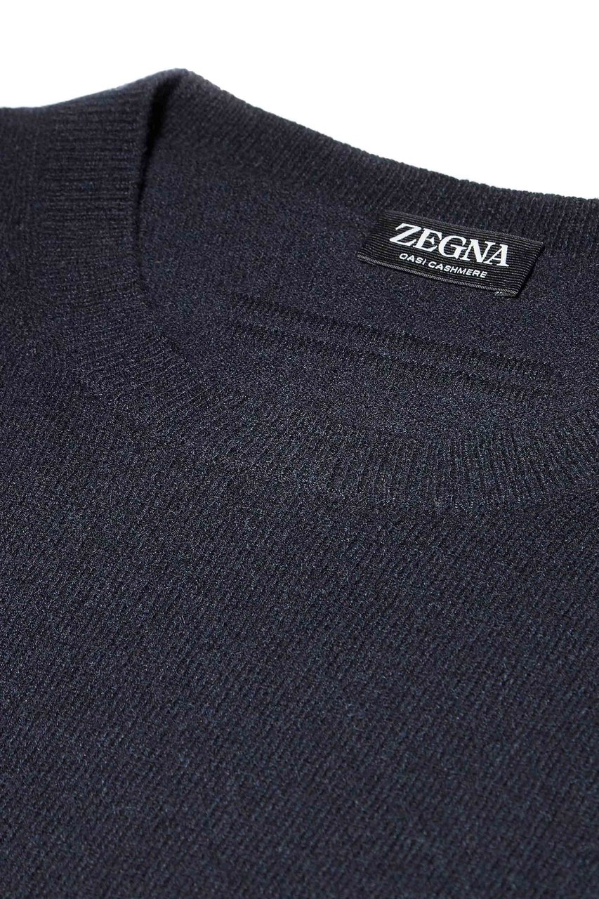 Zegna Oasi Cashmere Crewneck Sweater Zwart
