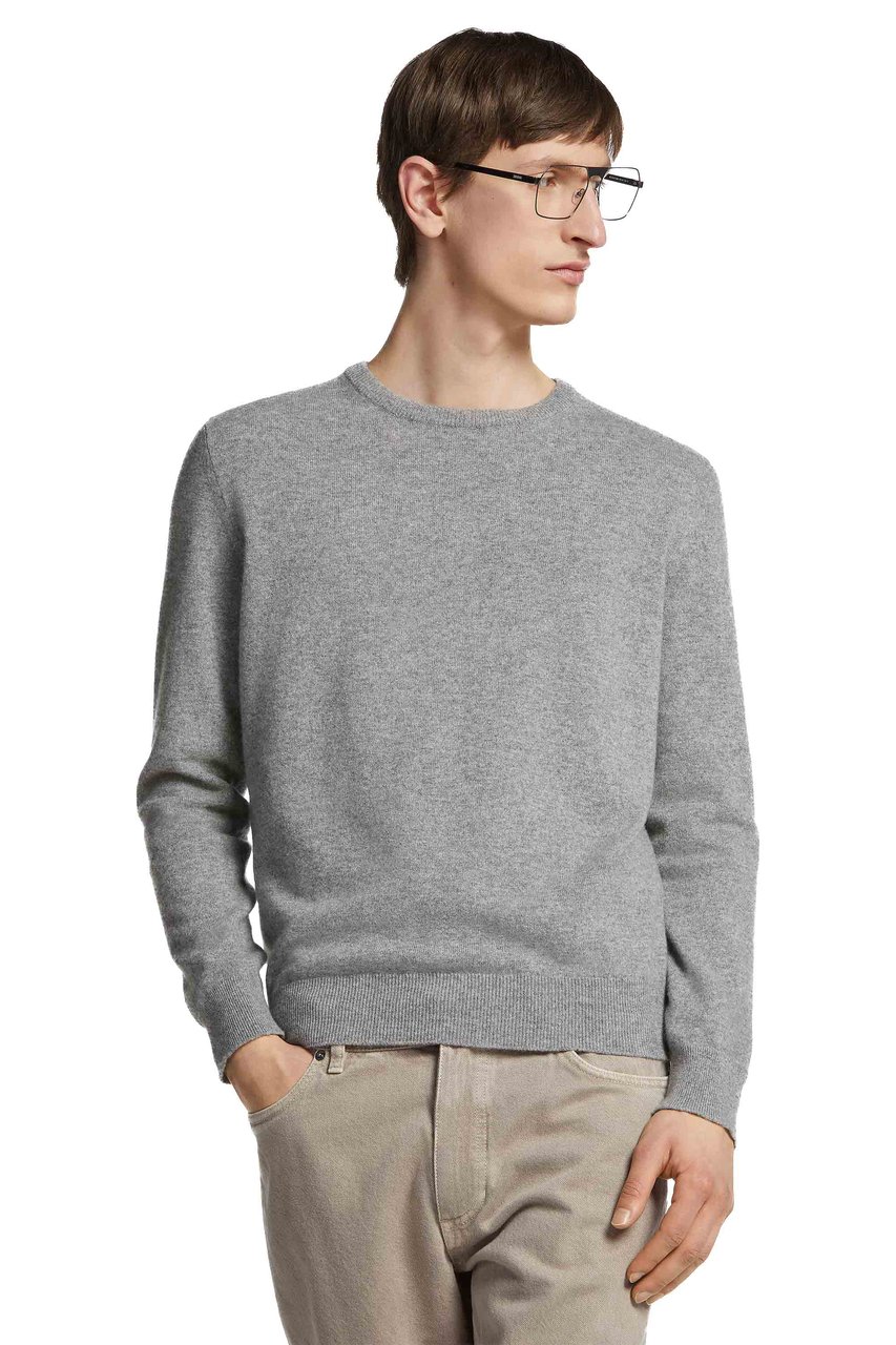Zegna Oasi Cashmere Crewneck Sweater Grijs