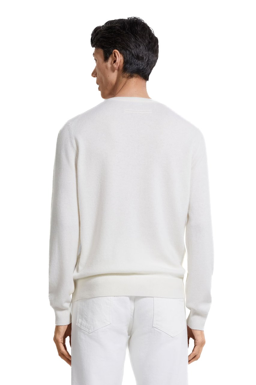 Zegna Oasi Cashmere Crewneck Sweater Wit
