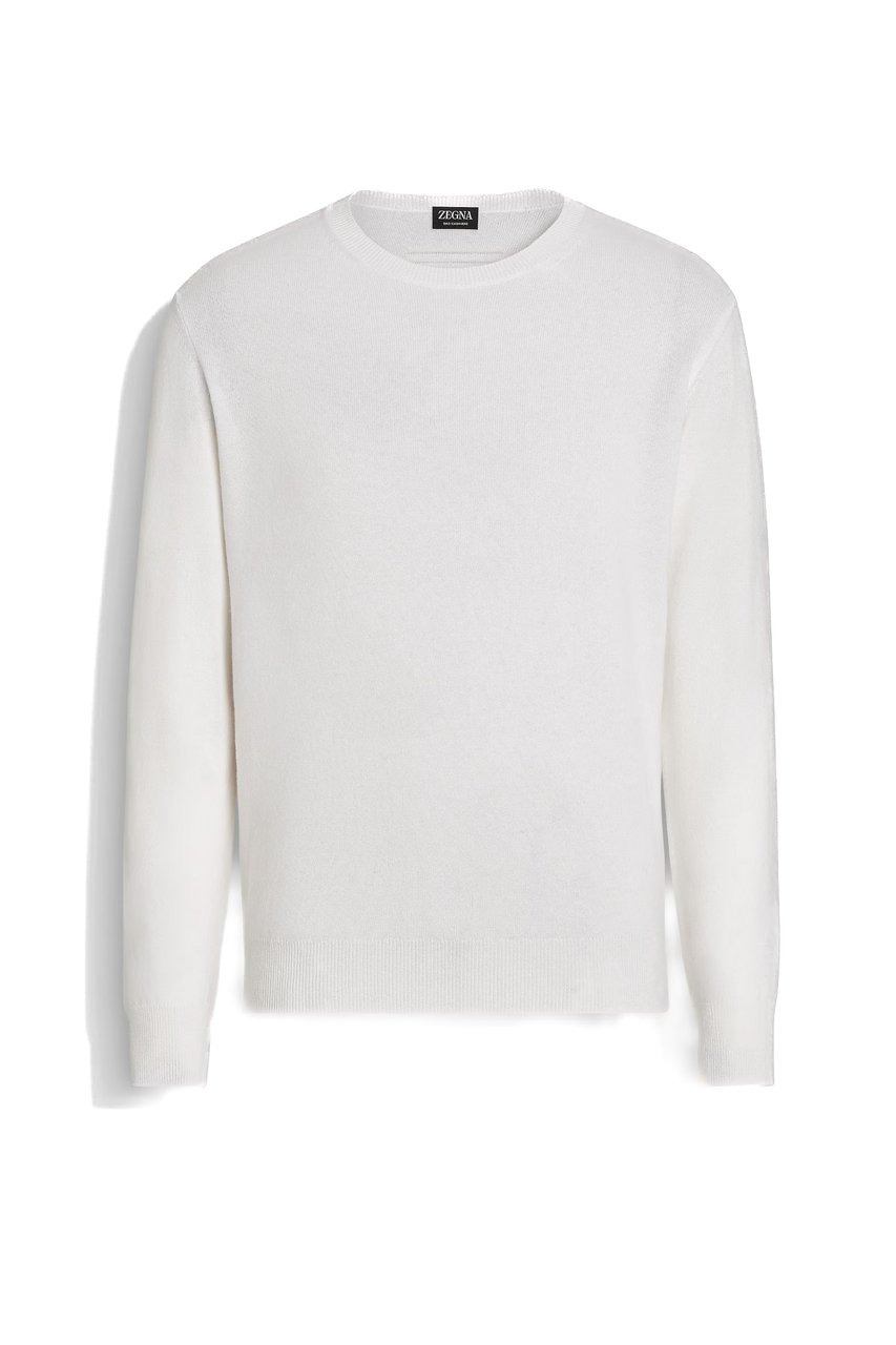 Zegna Oasi Cashmere Crewneck Sweater Wit