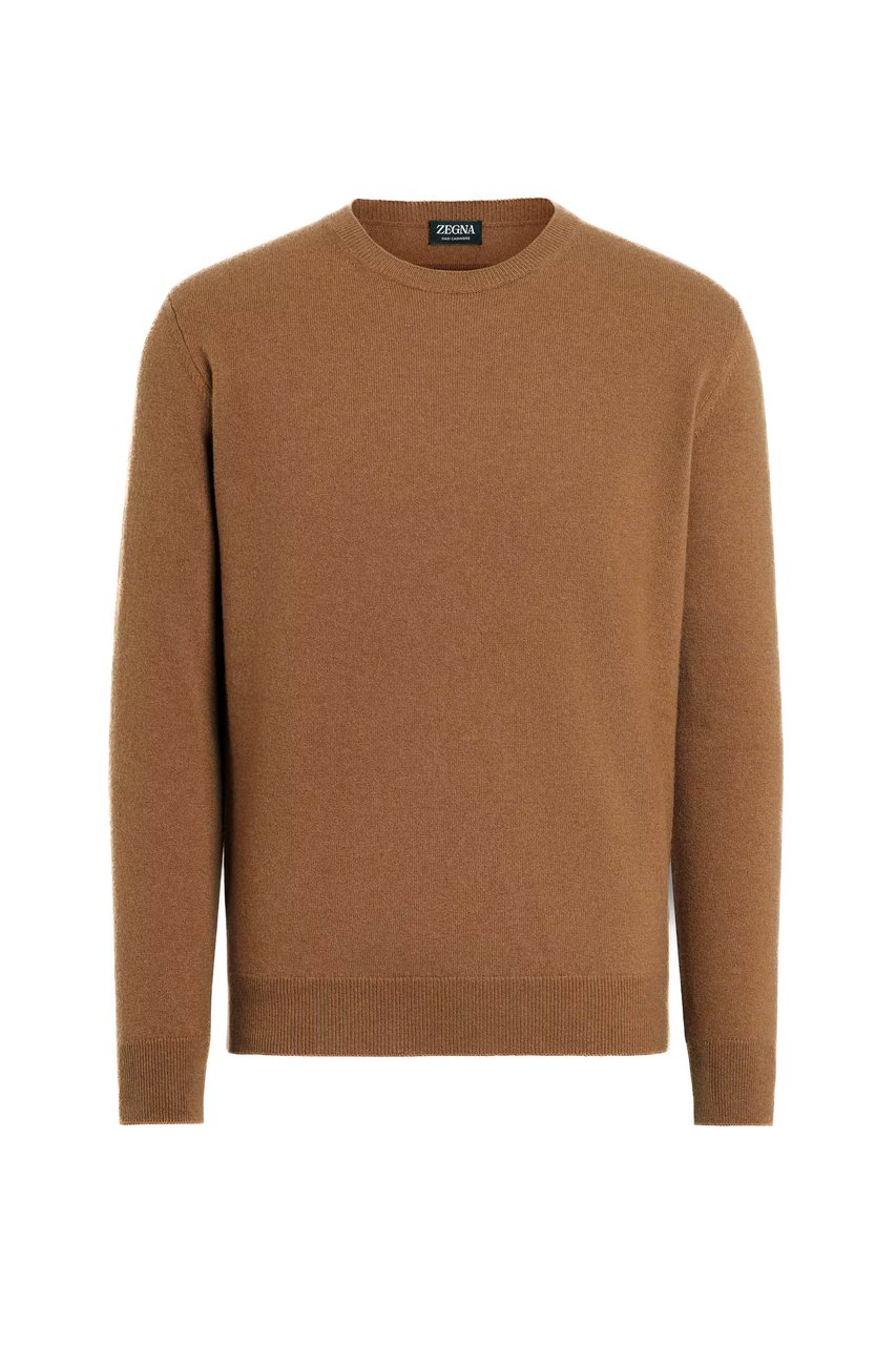 Zegna Oasi Cashmere Crewneck Sweater Bruin