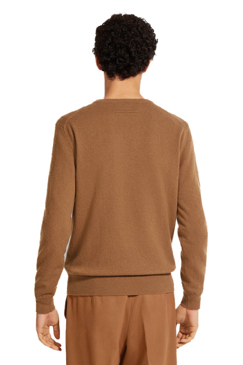 Zegna Oasi Cashmere Crewneck Sweater Bruin