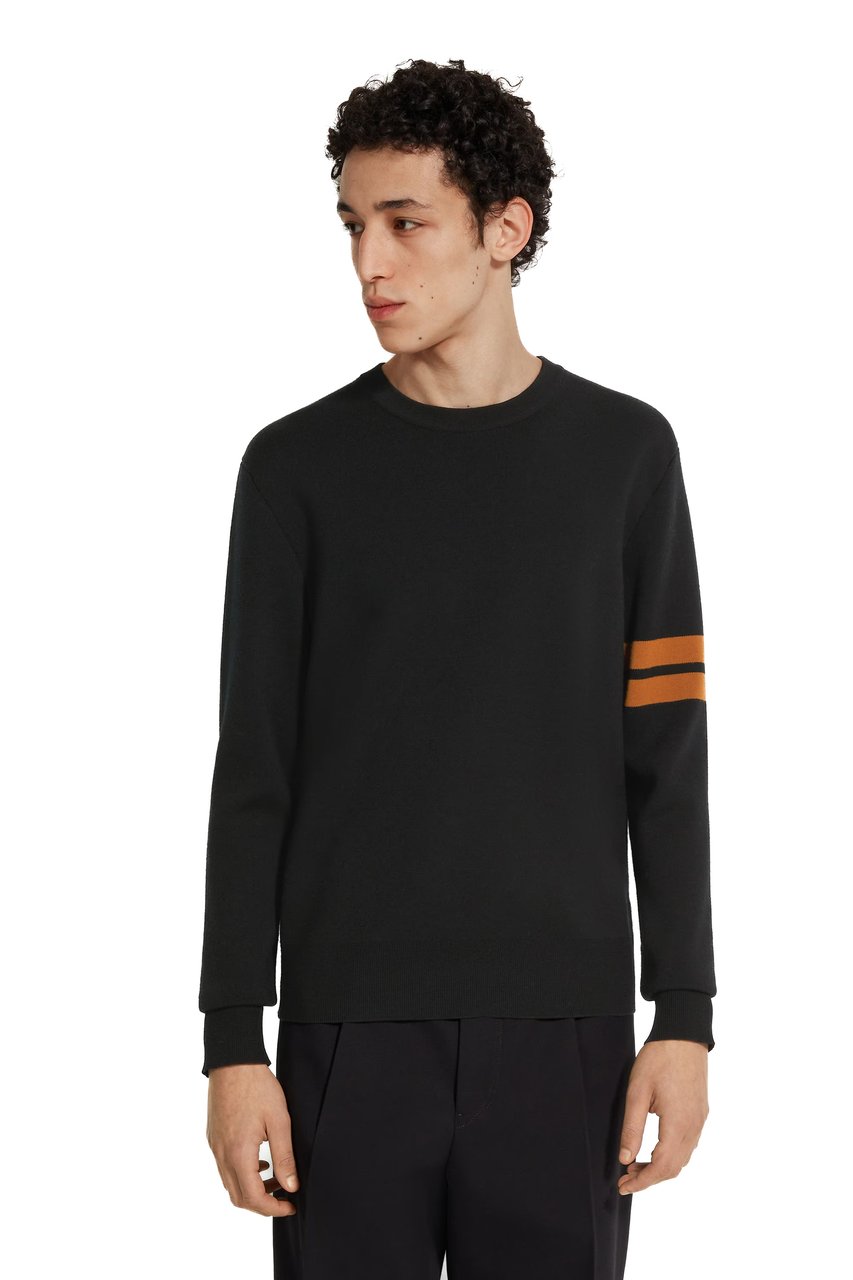 Zegna High Performance Wool Crewneck Sweater Zwart