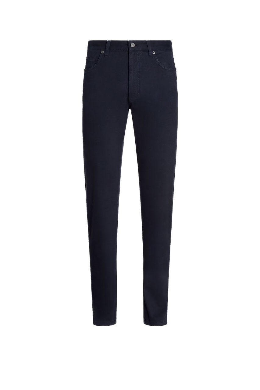 Zegna Roccia Blue Comfort Pants Zwart