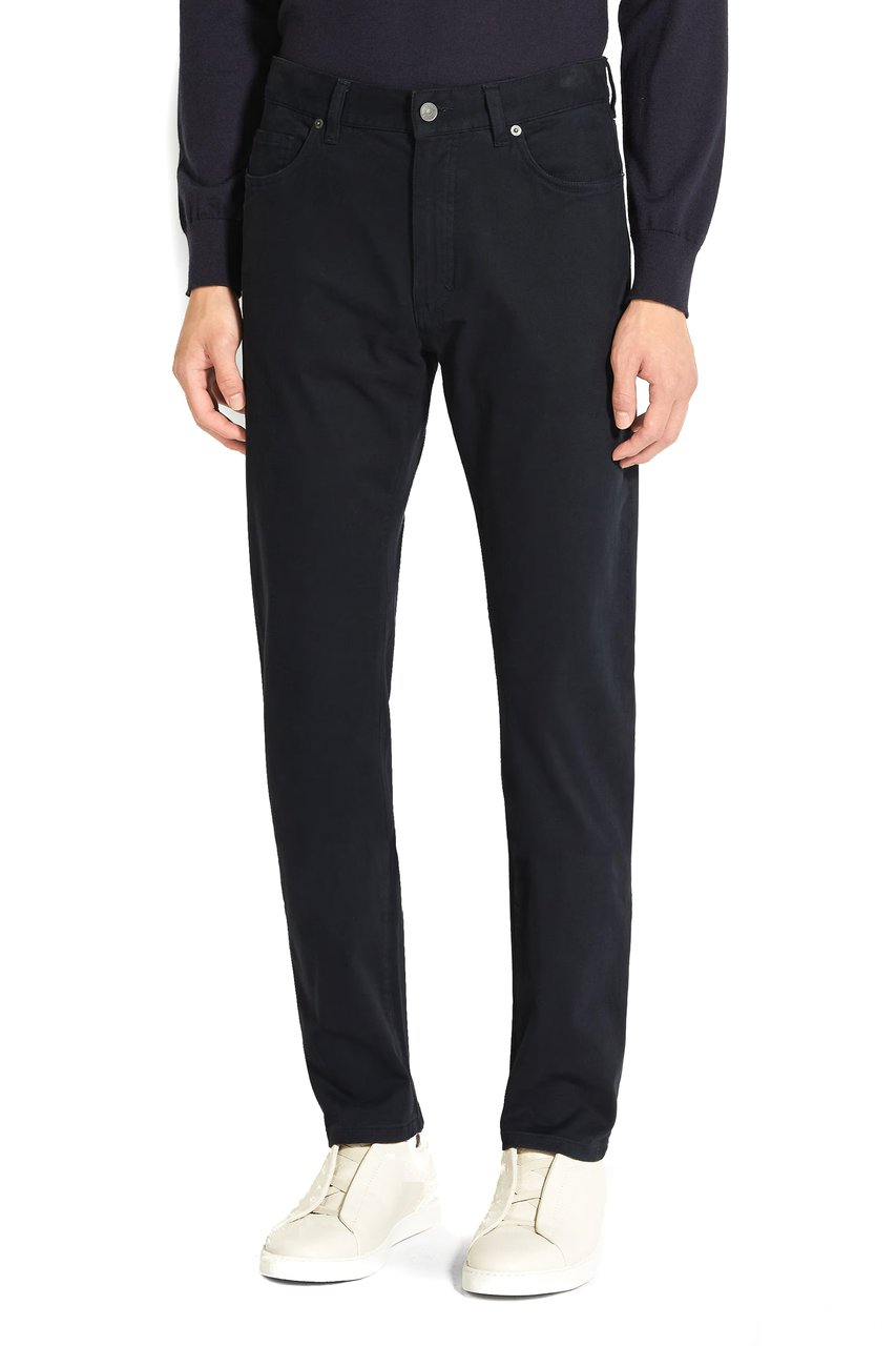 Zegna Roccia Blue Comfort Pants Zwart