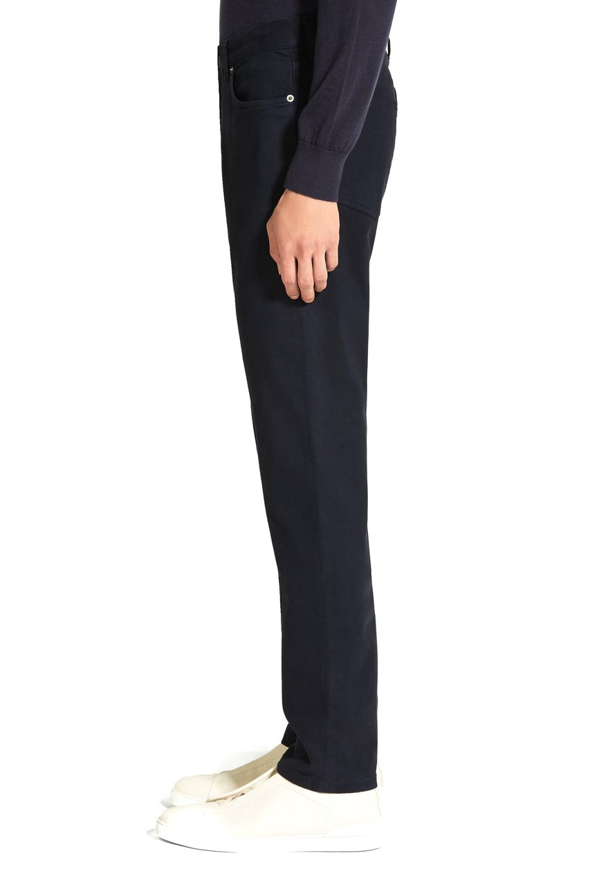 Zegna Roccia Blue Comfort Pants Zwart