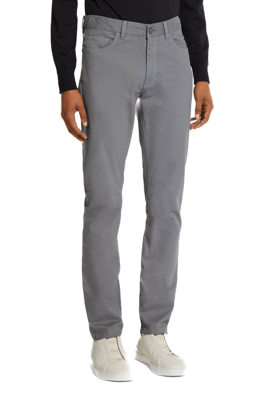 Zegna Roccia Light Grey Comfort Jeans Grijs