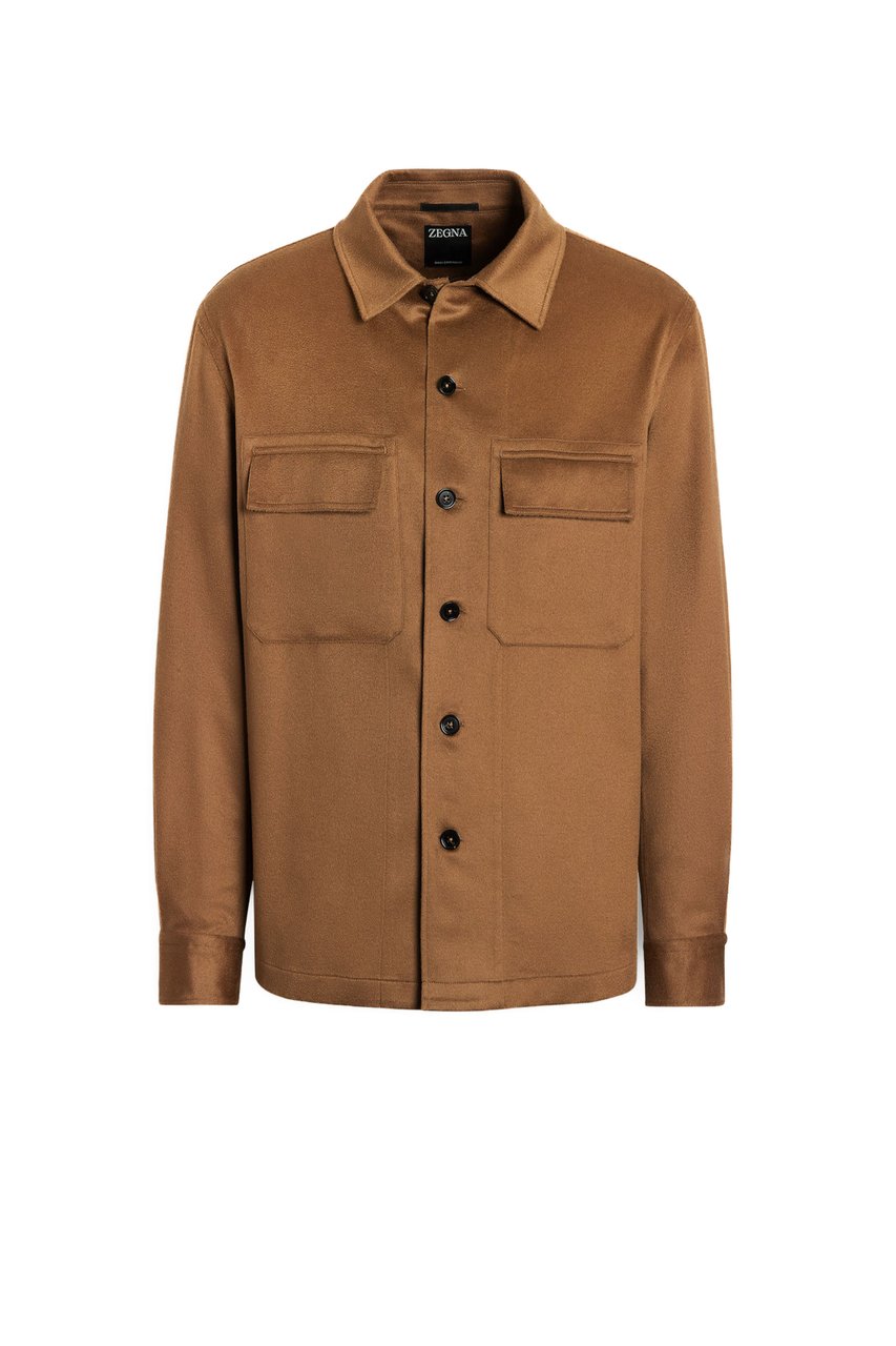 Zegna Alba Oasi Cashmere Overshirt Bruin