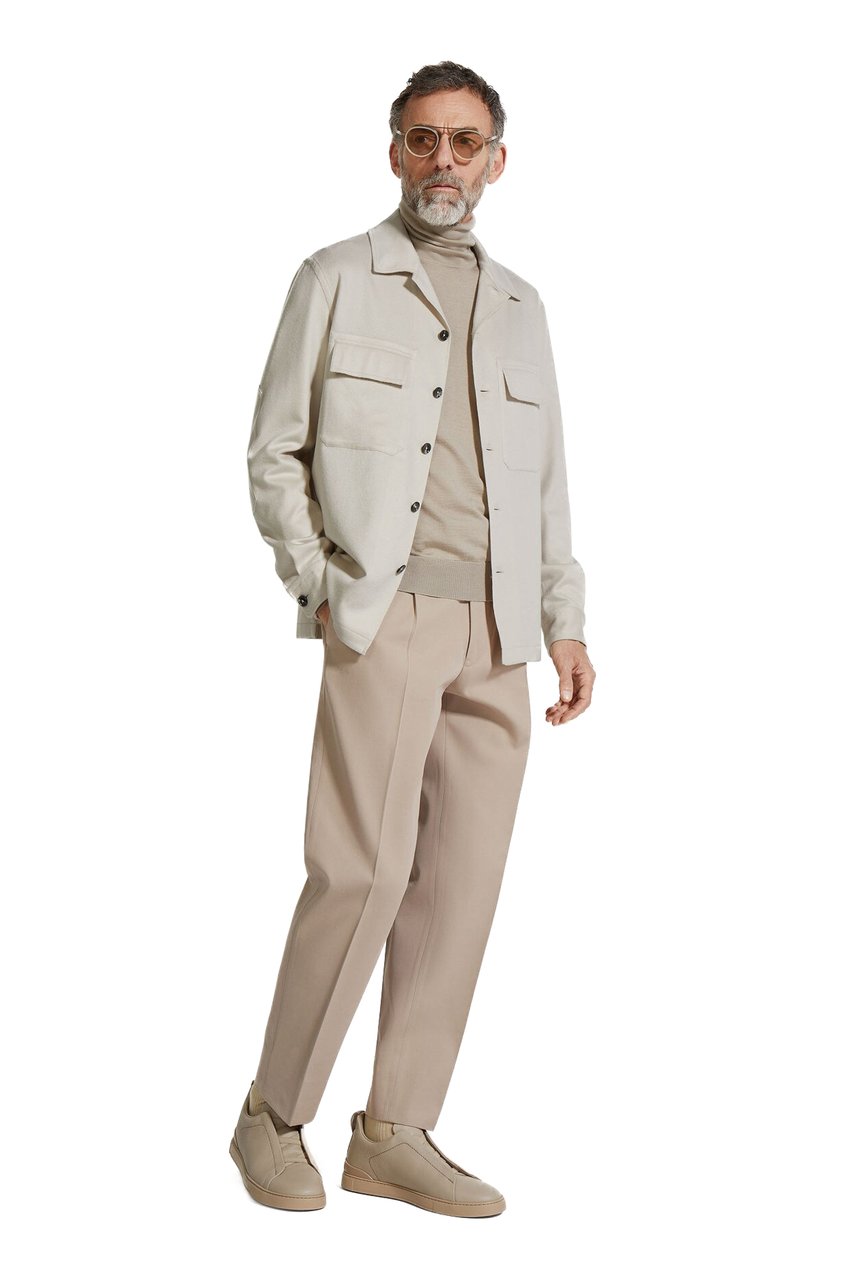 Zegna Alba Oasi Cashmere Overshirt Grijs