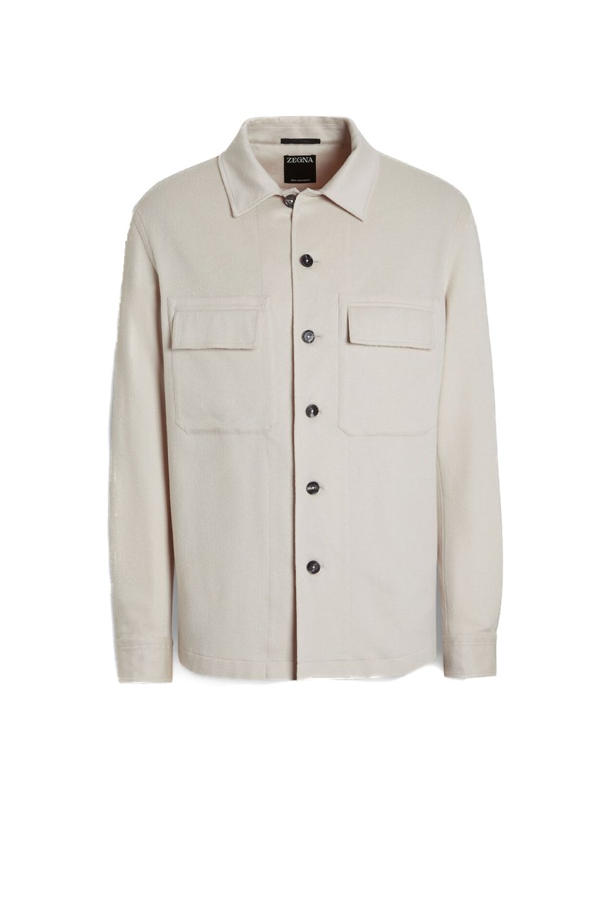 Zegna Alba Oasi Cashmere Overshirt Grijs